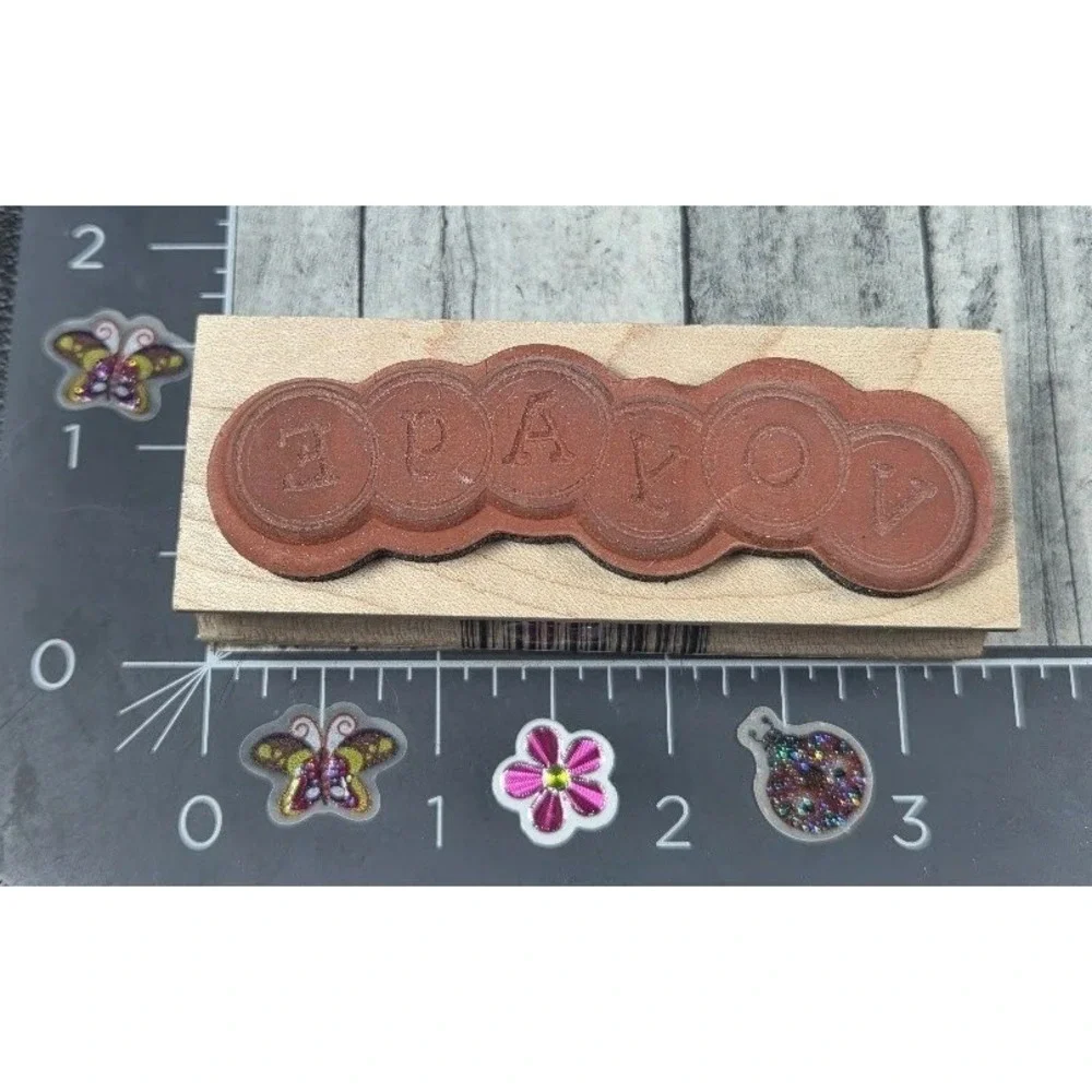 Inkadinkado Voyage 94407 Life Joy Rubber Stamp Wood #J35